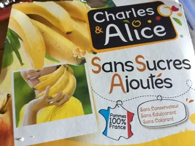 Compote Pomme Banane vanille sans Sucre Ajouté ingredients label