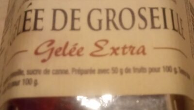 Gelée de groseille ingredients label