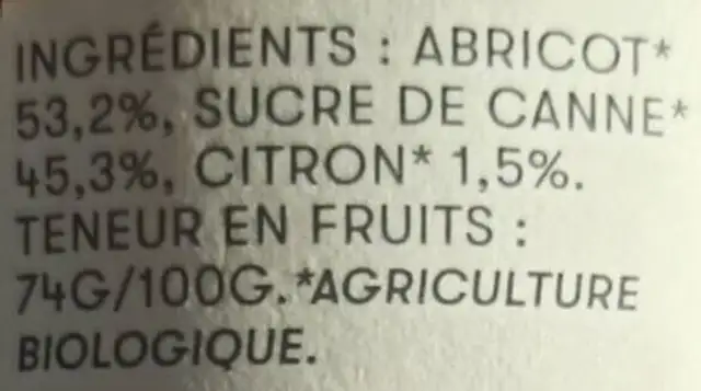 Unknown ingredients label