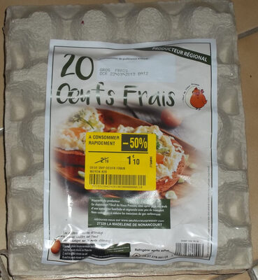 oeufs frais front packaging