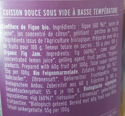 Confiture Figue ingredients label