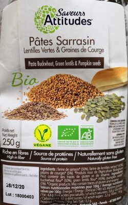 Pâtes sarrasin
