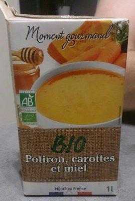 Velouté potiron carottes miel bio