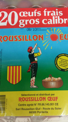 Roussillon œuf Gros œufs frais La boîte de 20