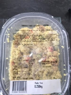 Taboule aux legumes
