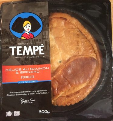 Feuilleté au saumon et épinards front packaging