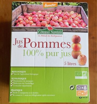 Jus de pommes front packaging