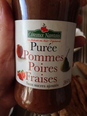 Puree pommes poires fraises