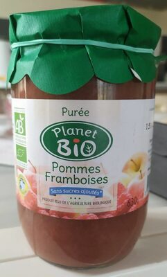 Purée pommes framboises