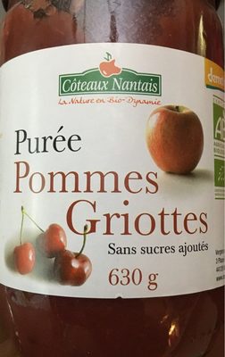 Purée pommes griottes