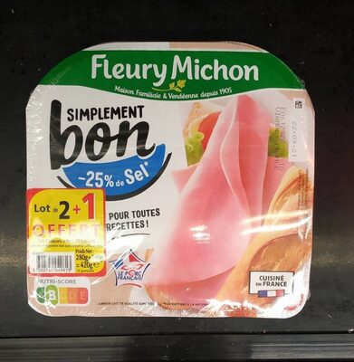 Jambon cuit front packaging