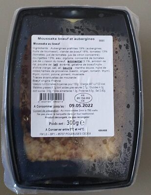 Moussaka boeuf et aubergines