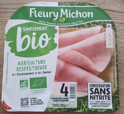 Jambon Simplement Bio - Conservation sans nitrite