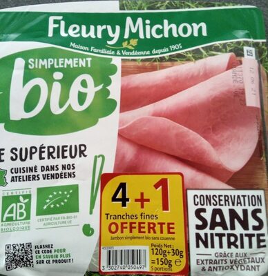 Fleury Michon le supérieur bio front packaging