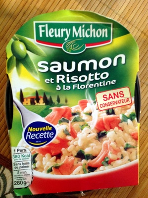 Saumon et risotto à la florentine front packaging