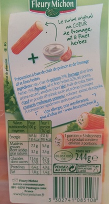 le Cœur Frais Fromage ail & fines herbes (16 Bâtonnets)