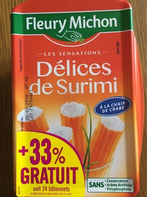 Délices de surimi à la chair de crabe