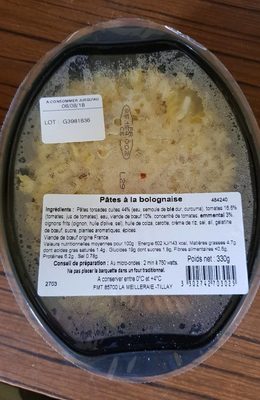 Pâte bolognaise front packaging