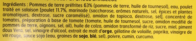 Sur le Pouce! Poulet sauce Barbecue Pommes de terre ingredients label