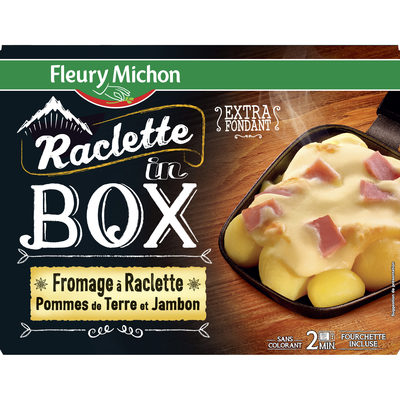 RACLETTE IN BOX (fromage à raclette pommes de terre et jambon)