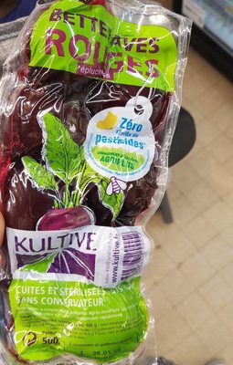 Betterave rouge epluchées front packaging