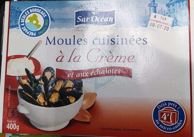 Moules cuisinés à la crème et aux échalotes
