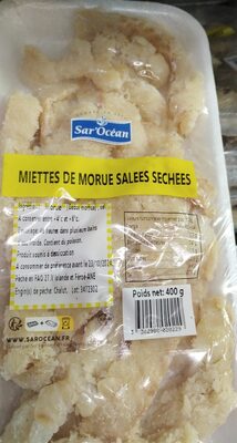 Miettes morue salées sechees