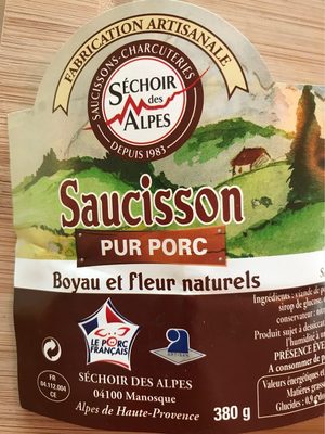 Saucisson pur porc front packaging