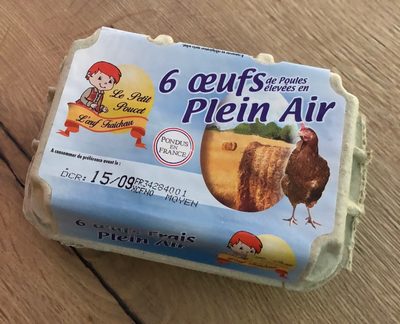 Ouefs plein air front packaging