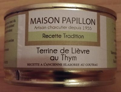 Terrine De Lièvre Au Thym Maison Papillon
