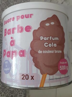 Sucre pour barbe a papa parfum cola front packaging