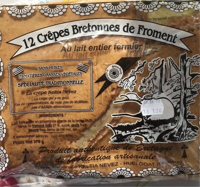 12 Crepes artisanales pur beurre Keltia Nevez