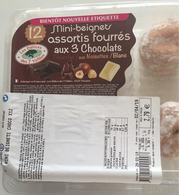 Mini-beignets assortis fourrés aux 3 chocolats