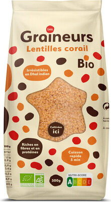 Lentilles corail biologiques