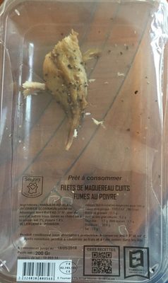Filets de maquereau cuits fumés au poivre