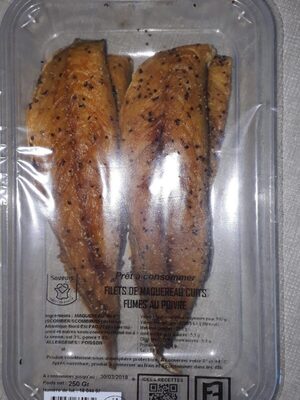 Filets de maquereau cuits fumés au poivre
