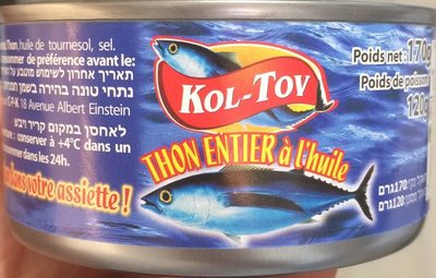 Thon entier à l'huile