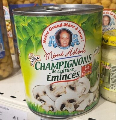 Champignons de culture émincés front packaging