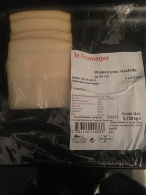 Plateau pour raclette