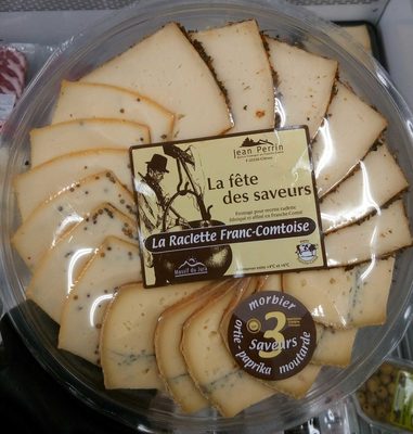 Assiette pour raclette trois saveurs front packaging