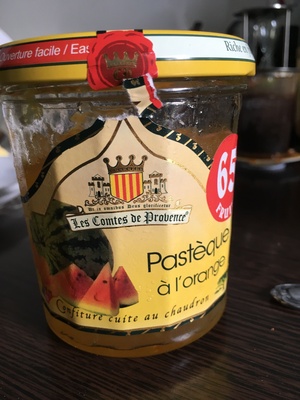 Confiture Pasteque à l'orange front packaging