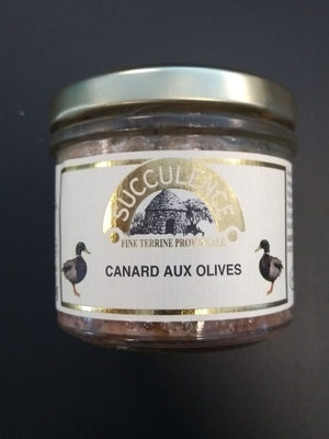 Terrine canard aux olives front packaging