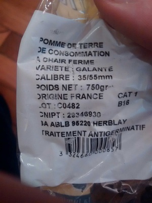 Pommes de terre de sélection