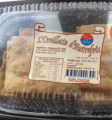 L’oreillette d’autrefois front packaging