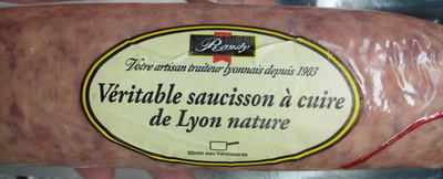 Véritable saucisson à cuire de Lyon nature front packaging
