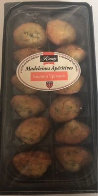 Madeleines aperitives saumon epinards