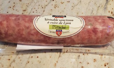 Veritable saucisson a cuire de Lyon pistache, le