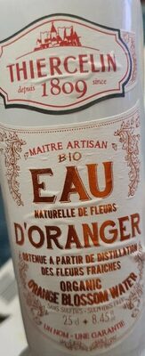 Eau naturelle de fleurs d’oranger front packaging