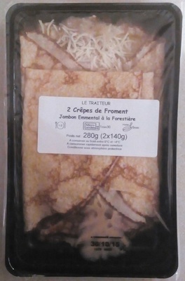 2 Crêpes de Froment Jambon Emmental à la Forestière