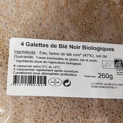 4 Galettes de Blé Noir Biologiques